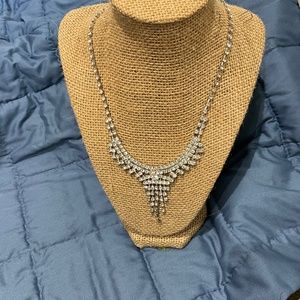 Vintage rhinestone necklace 20” total length